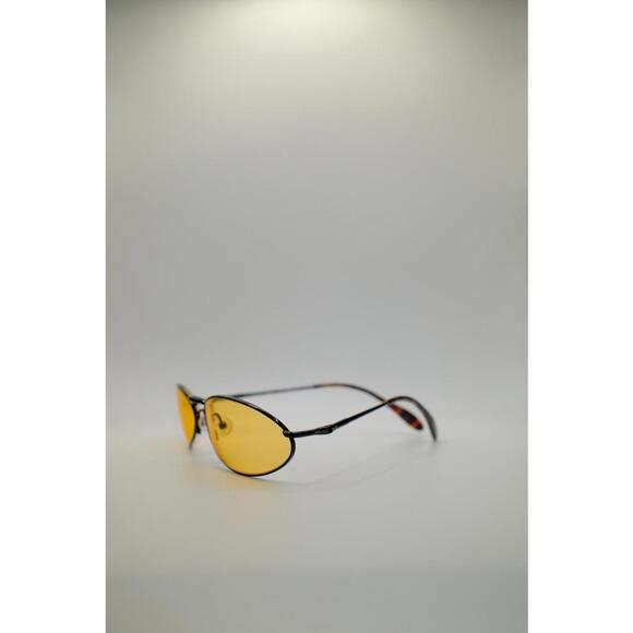 90s Katharine Hamnett Oval Frame Yellow Tint Sunglass - Picture 2 of 7